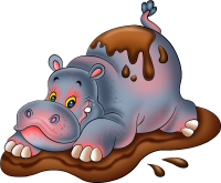 a happy hippo